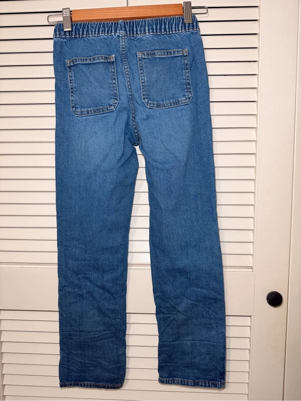 Old Navy Light Blue Straight-Leg Drawstring Jeans